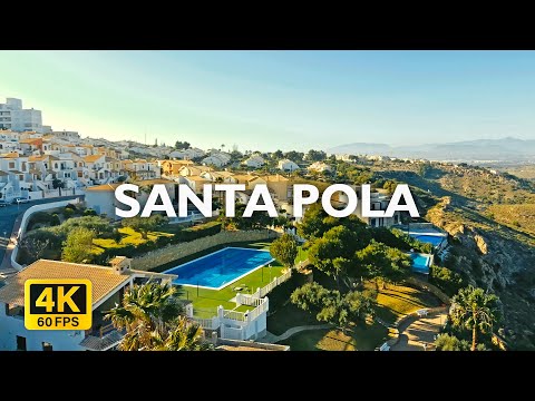 Видео: ПОЛЁТ НАД SANTA POLA под расслабляющую музыку (4K UHD 60fps). Аликанте, Урбанизация Altomar II