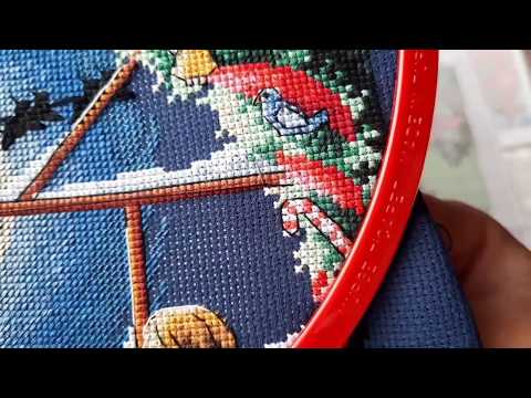Видео: 176. Выкладная нить. Выкладная нить без закрепок. Вышивка крестом