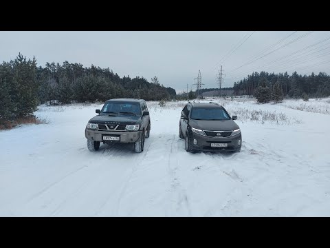 Видео: Зимняя вылазка#Kia #Sorento II #2.2CRDI и #Nissan #Patrol #Y61 #RD28TI #4x4 #offroad #patrol #Kia