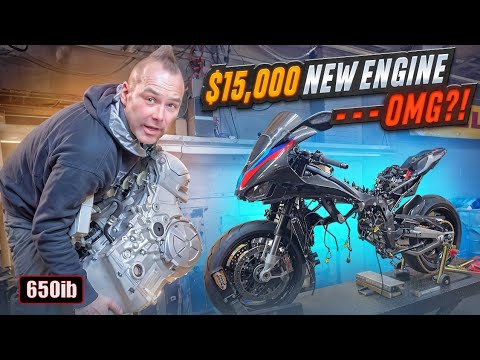 Видео: МАСТЕР-МЕХАНИК УСТАНОВИЛ НОВЫЙ ДВИГАТЕЛЬ ЗА 15 000 ДОЛЛАРОВ НА BMW M 1000 RR 2023 ГОДА!