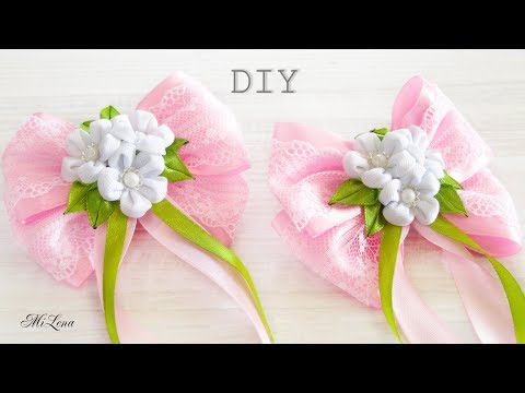 Видео: РЕЗИНКИ-БАНТИКИ, МК / DIY KANZASHI BOWS