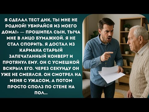Видео: СЫН объявил, что я ему не ОТЕЦ, и выгнал из ДОМА. Я дал ему конверт. Он вскрыл его и рухнул на пол…