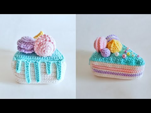Видео: Торт крючком. Макаронс крючком. Зефир крючком. Cake crochet pattern