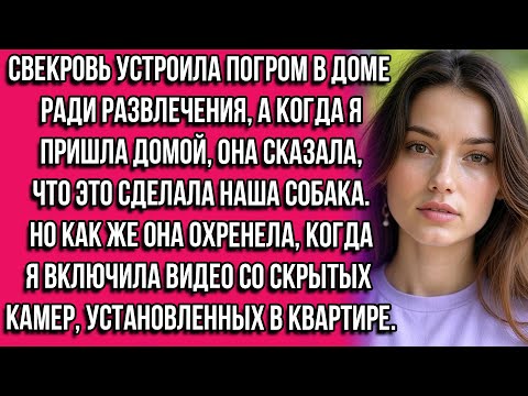 Видео: Свекровь устроила погром в доме ради развлечения, а когда я пришла домой, она сказала, что это...