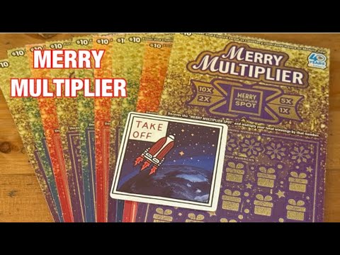 Видео: Новые билеты Merry Multiplier‼️Краткосрочные лотерейные билеты Калифорнии🤞🍀🍀🍀
