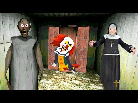 Видео: КЛОУН "ОНО" ПЕННИВАЙЗ и МОНАХИНЯ в ГРЕННИ Сосед - Clown Neighbor Gang Granny