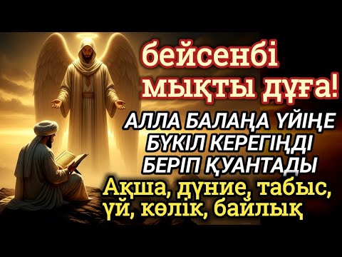 Видео: 🕌Тыңда Өте күшті дұға бейсенбі - Алла бір күнде ойламаған ақша байлық жібереді, ризығың көбейеді
