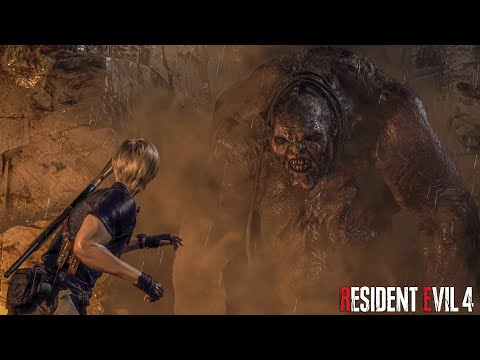 Видео: ЛЕОН vs. ЭЛЬ ГИГАНТЕ (Босс) 💥 Resident Evil 4 Remake (2023) PC | «Обитель зла 4»