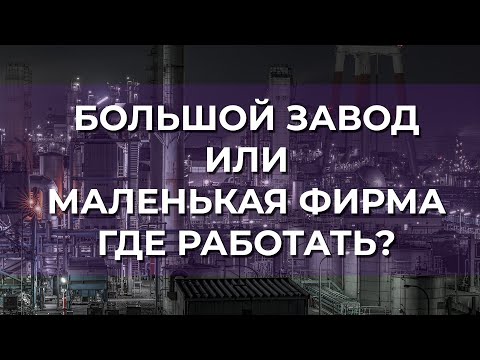 Видео: Где работать? Большой завод или маленькая фирма