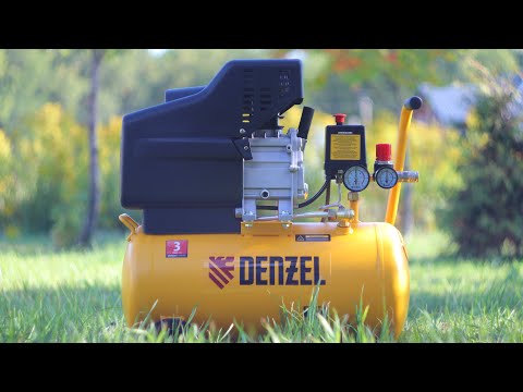 Видео: Обзор на компрессор поршневой масляный Denzel DC1500/24