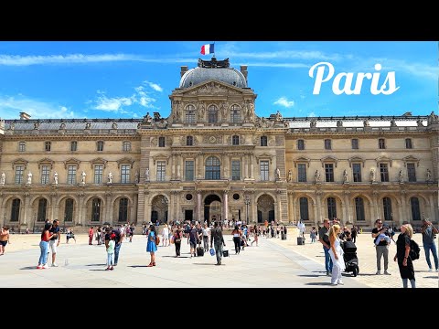 Видео: [4K]🇫🇷 Летняя прогулка по Парижу: от Лувра до Сен-Мишеля через Парижские пляжи👙🏖️ (река Сена)2023 г.