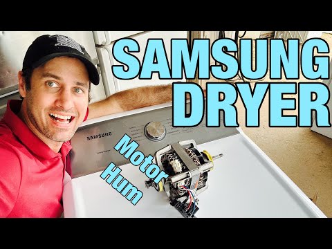 Видео: Почему гудит двигатель сушильной машины Samsung? | Быстрое решение проблемы с двигателем | DVE50R...