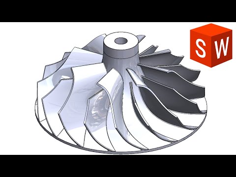 Видео: Упражнение по проектированию лопаток центробежного импеллера | Solidworks 2022