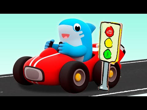 Видео: 🚗 Безопасность на Дороге, Шарки! | Школа Акула 🦈 | Весёлые Песни для Детей! 🎉