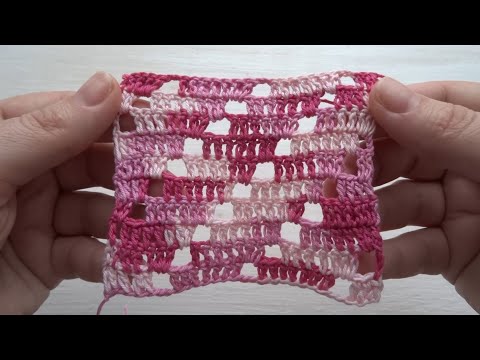 Видео: Узор крючком 22. Сrochet pattern.