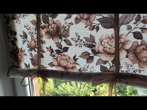 Видео: Бюджетная альтернатива классическим жалюзи: из старой шторы в новые теневые занавесочки на липучках