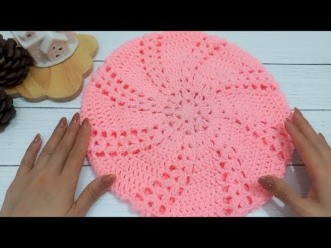Видео: Удивительная вязаная крючком шапка-берет/легко и быстро связать крючком шапку-берет