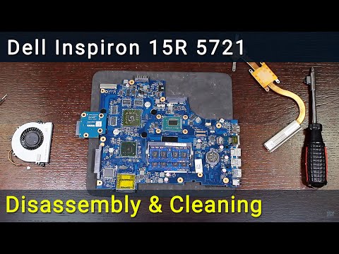 Видео: Dell Inspiron 15R 5721 Разборка, чистка вентилятора от пыли и замена термопасты