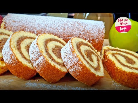 Видео: Вы будете печь его каждый день! На выпечку 20 минут! Очень легко тает во рту 🍎 Самый яблочный рулет!