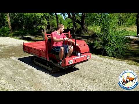 Видео: Гусеничный мини самосвал Kawashima  EC1200D