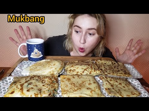 Видео: БЛИНЫ ТЕРЕМОК КУРА ГРИБЫ СЛАДКИЕ МУКБАНГ АСМР | PANCAKES CHICKEN SWEET  MUKBANG ASMR 먹방 eatingshow