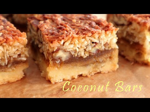 Видео: Кокосовый и пекан в одном укусе.. непреодолимое! Coconut Pecan Bars
