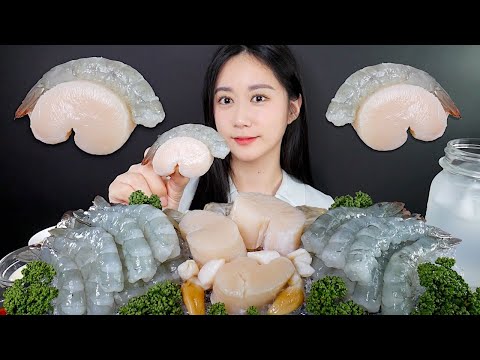 Видео: МУКБАНГ Так Свежо! 🦐Сырые Креветки + Сырой Гребешок | Real Sound MUKBANG | АСМР | EATING SOUND