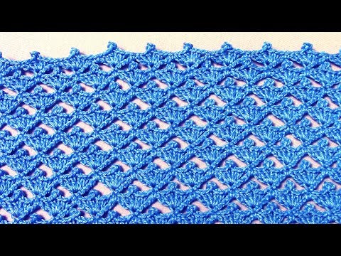 Видео: Голубой узор крючком
