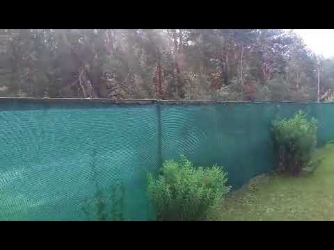 Видео: Видео отзыв: забор из сетки шириной 3метра 85% затеняющей защитной маскировочной