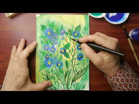 Видео: Интересная техника MIX // как рисовать