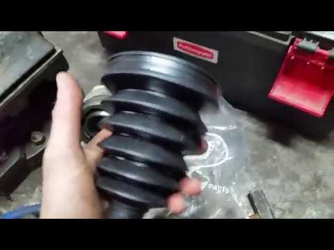 Видео: Honda Accord cl 7- cl 9 Замена пыльника шруса  наружной (гранаты) , рулевой тяги .