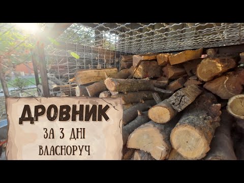 Видео: ДРОВНИК за 3 ДНІ! Власноруч зробили практичне металеве сховище для деревени