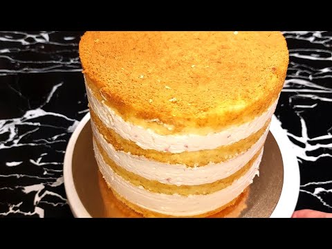 Видео: ЙОГУРТОВЫЙ КРЕМ + ВАНИЛЬНЫЙ ШИФОНОВЫЙ БИСКВИТ = САМЫЙ ВКУСНЫЙ ТОРТ!!! *