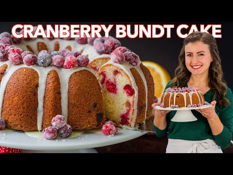 Видео: Cranberry BUNDT CAKE (Легкий клюквенный апельсиновый торт)