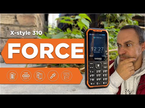 Видео: Кнопковий телефон з повербанк, USB Type C та ліхтариком. Sigma mobile X-style 310 Force
