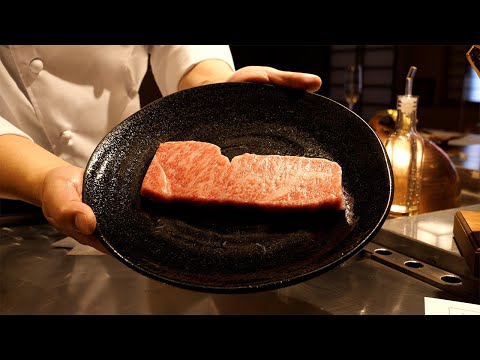 Видео: Kobe Beef Teppanyaki в Осаке, Япония 　- Kobe Beef Steak Ken ‐