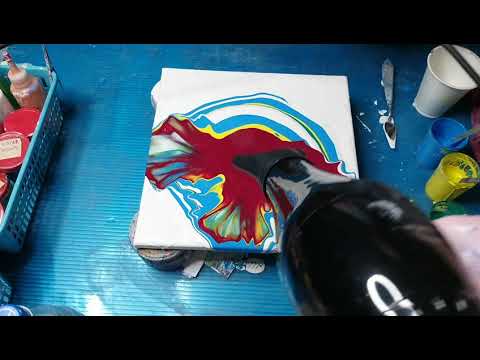 Видео: 13 Акриловая заливка  Смазка ВД 40 Техника  Феном Жидкого акрила на ПВА и горячей воде.