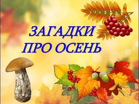 Видео: Загадки про осень для детей. Загадки для детей с ответами. Развивающее видео для детей. Загадки