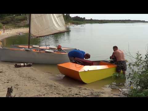 Видео: Парусный катамаран и моторная лодка из алюкобонда