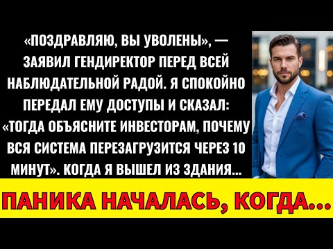 Видео: Гендиректор Уволил Меня И Высмеял Перед Советом, Я Заставил Его Пожалеть Через 10 Минут..