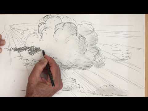 Видео: Искусство рисования облаков #рисунок #урок рисования #графит #искусство #облака #эскиз #облако #у...
