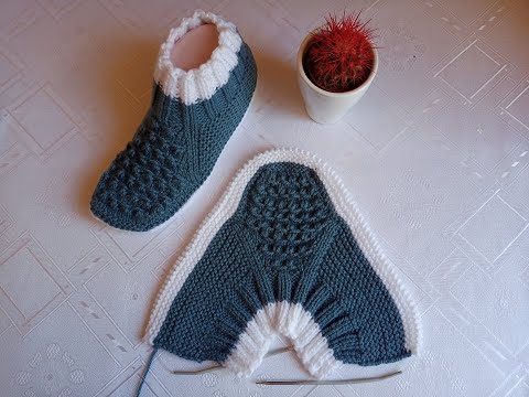 Видео: Плетени Терлици  - Чорапи 30 (Knitted Slippers) (Тапочки спицами) (Patik) (Pantufas passo a passo)