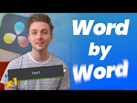 Видео: Пословная анимация в одном текстовом узле! — DaVinci Resolve