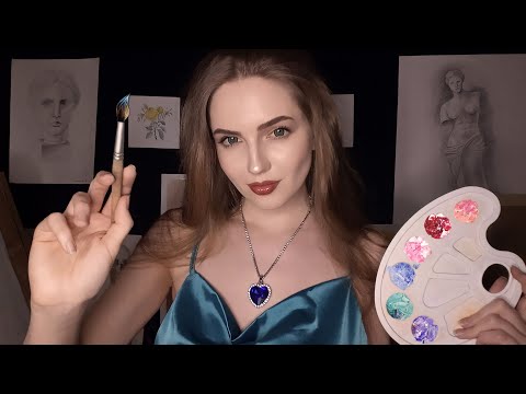 Видео: АСМР Художница нарисует твой портрет 🎨 • ASMR Artist drawing your portrait 🎨