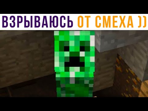 Видео: РАССМЕШИЛ КРИПЕРА))) Приколы из Майнкрафт | Мемозг 737