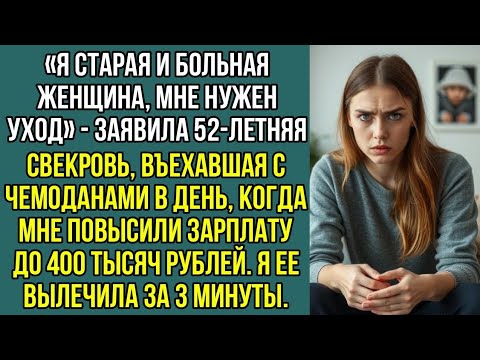 Видео: В день, когда мне повысили зарплату свекровь внезапно «заболела» и приехала с чемоданами.