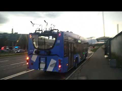 Видео: Троллейбус 21,измененный маршрут по пр. Энгельса