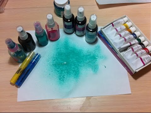 Видео: Cамодельные спреи для скрапбукинга.