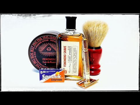 Видео: Бритье! Baili BT173U - Спутник - Omega 10108 - Fenomeno Shave "Cuir de Russie"