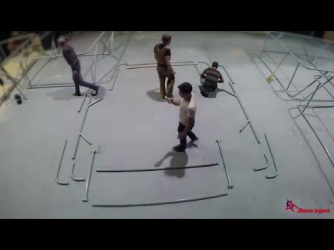 Видео: Сборка модульной батутной арены "Звезда"